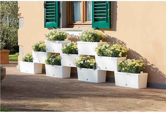 Bama Brick Set 5 Blumenkästen Kunststoff White Cream