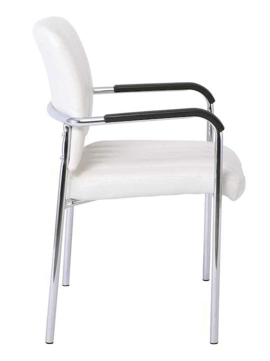 Armchair Visitor Denim with Arms Ecru 57x60x83cm 4pcs