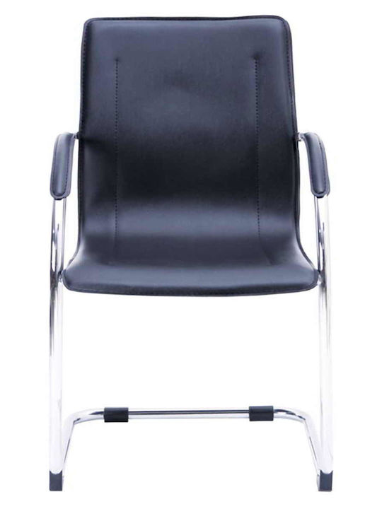 Armchair Visitor Omikron with Arms Black 58x63x94cm 1pcs