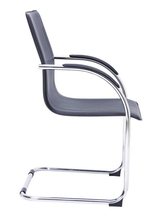 Armchair Visitor Omikron with Arms Black 58x63x94cm 1pcs
