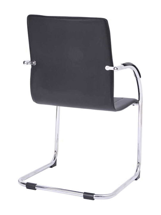 Armchair Visitor Omikron with Arms Black 58x63x94cm 1pcs