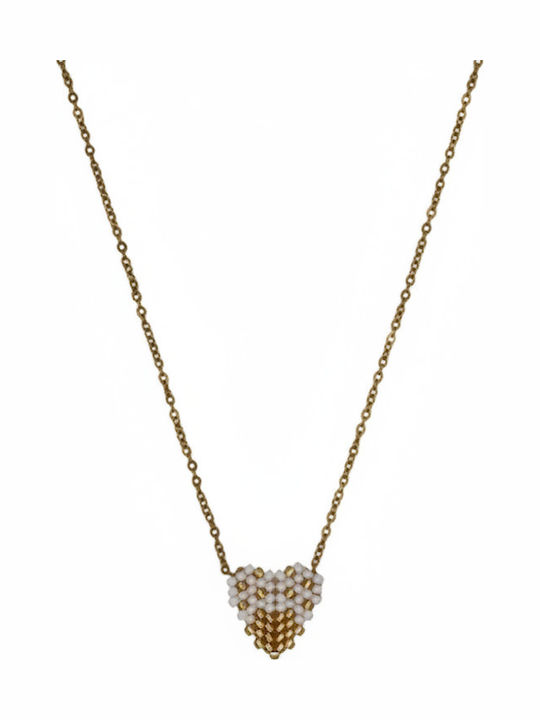 Awear Necklace with design Heart from Steel