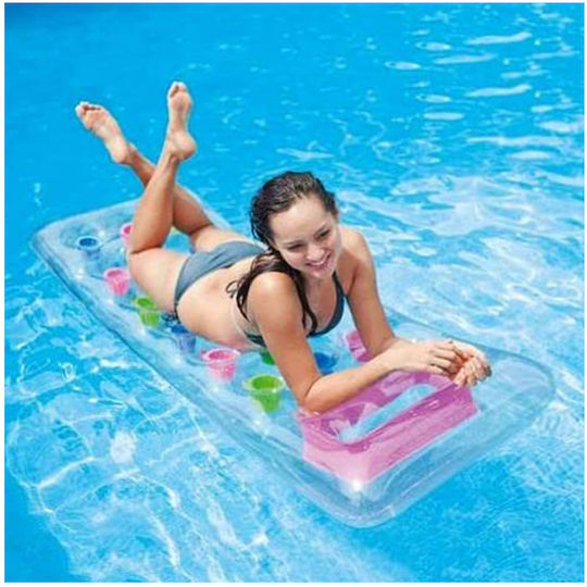 Intex Φουσκωτό Στρώμα Θαλάσσης Λευκό 188x71cm 2τμχ