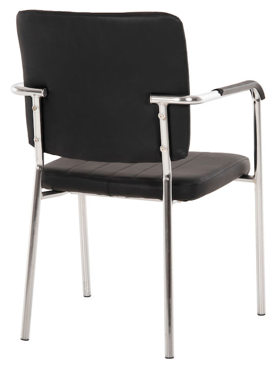 Armchair Visitor Questa with Arms Black 54x62x84cm 1pcs