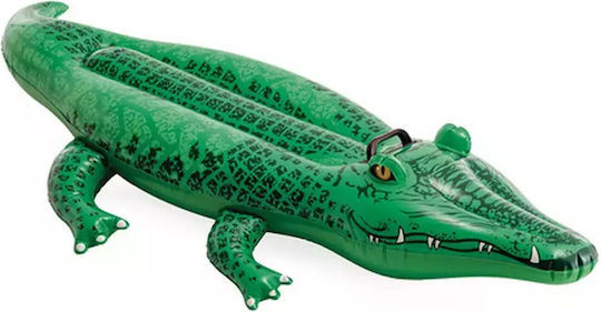 Intex Gator Παιδικό Φουσκωτό Στρώμα Θαλάσσης Κροκόδειλος με Χειρολαβές Πράσινο 2τμχ