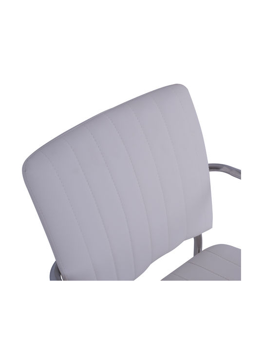 Πολυθρόνα Επισκέπτη Questa με Μπράτσα Λευκή 56.5x59x85cm 4τμχ