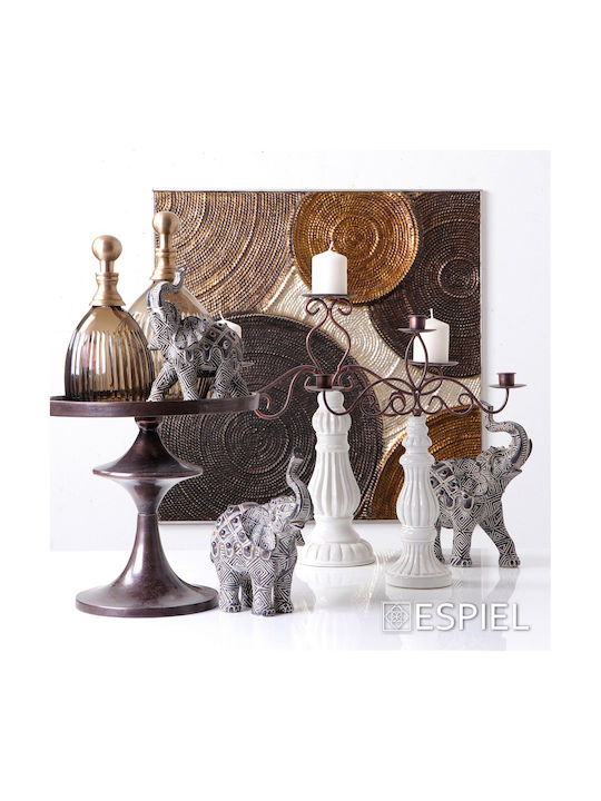 Espiel Set of Decorative Elephants made of Plastic Elephant 19x9x23cm 2pcs
