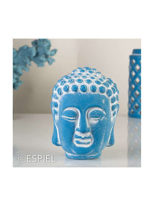 Espiel Decorative Buddha made of Ceramic in Blue ERT314 14.5x14.5x18.5cm 1pcs