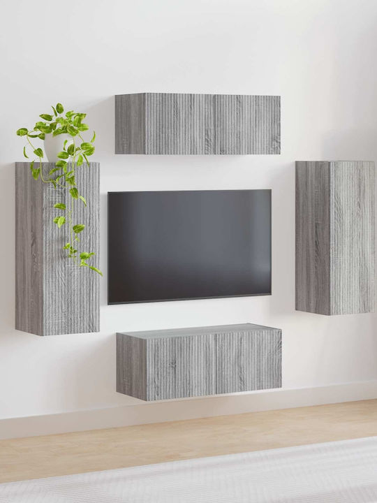 Wohnzimmer TV-Einheit Gray Sonoma L78.5xB30xH29.5cm