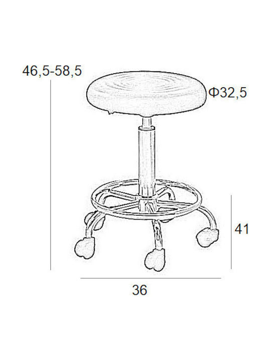 Scaun de Birou Bar70 Alb 38x38x50cm