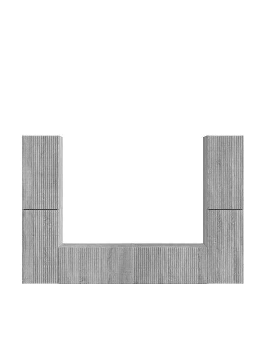 Wohnzimmer TV-Einheit Gray Sonoma mit Beleuchtung L30xB31xH60cm