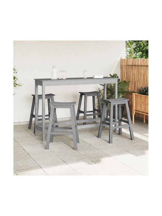 Stool for Bar Outdoor Light Grey 52x43x73.5cm