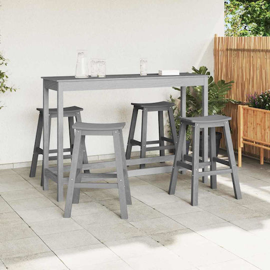 Stool for Bar Outdoor Light Grey 52x43x73.5cm