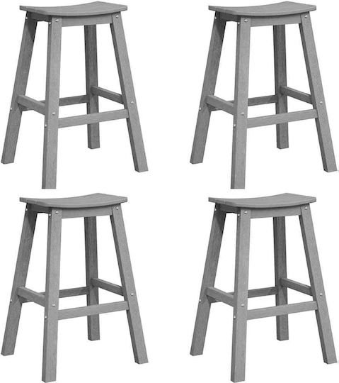 Stool for Bar Outdoor Light Grey 52x43x73.5cm