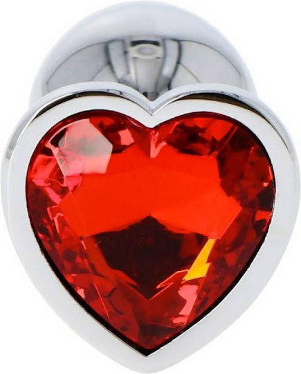 SMD Analspielzeug Anal Plug S 7cm Silber Rotes Herz