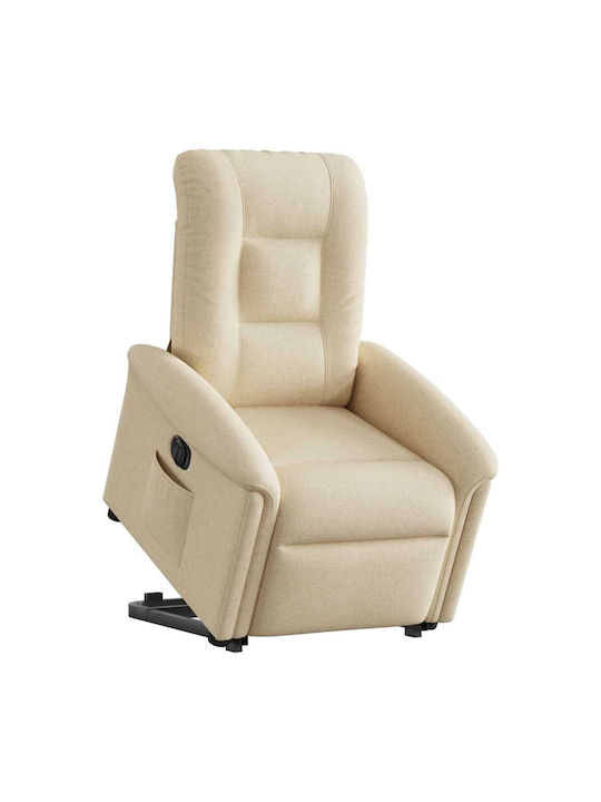 Relaxsessel mit Fußhocker Cream 77x91.5x96cm