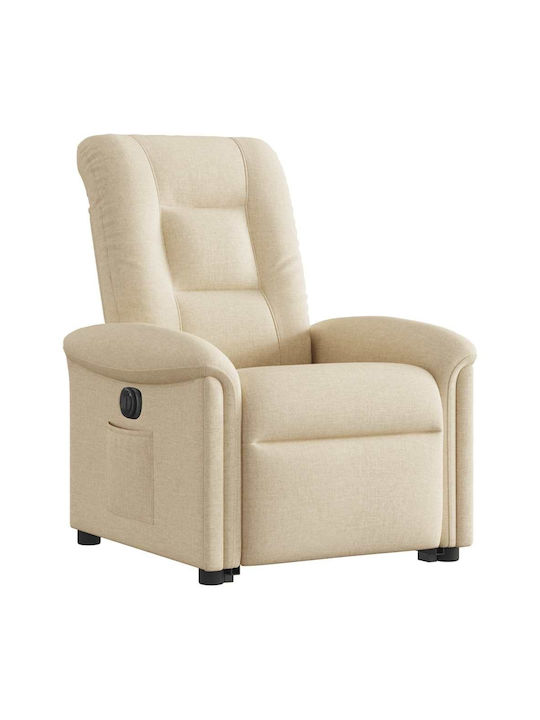 Relaxsessel mit Fußhocker Cream 77x91.5x96cm
