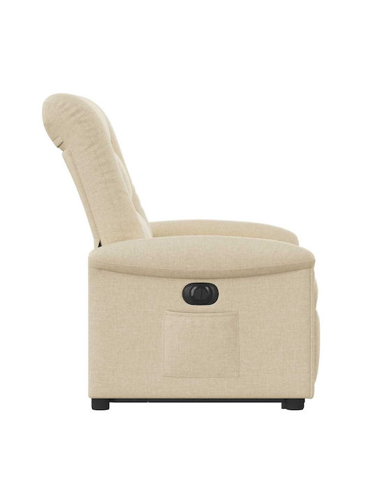 Relaxsessel mit Fußhocker Cream 77x91.5x96cm