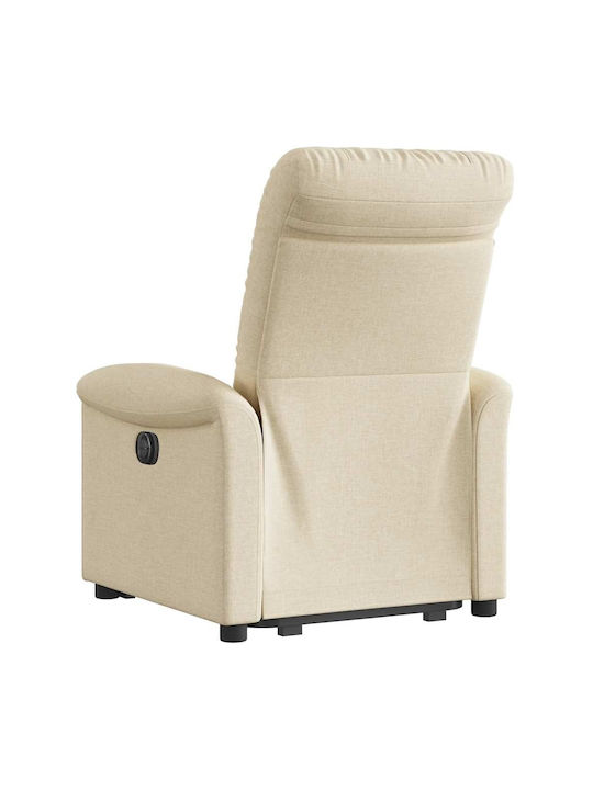 Relaxsessel mit Fußhocker Cream 77x91.5x96cm