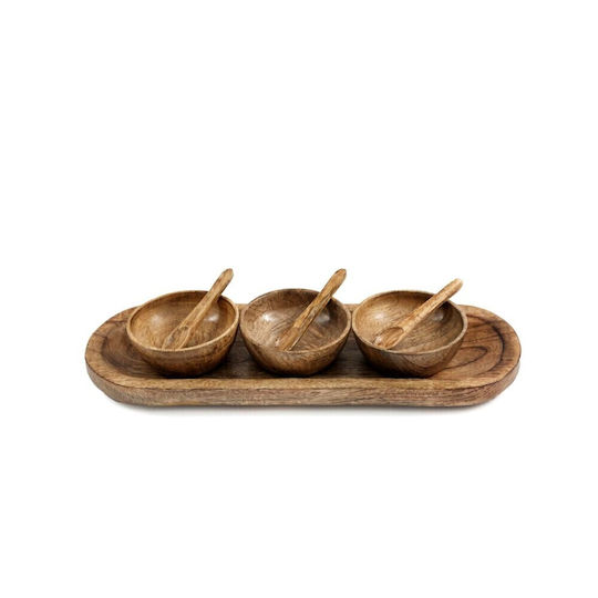 Atmosphera Bol Decorativ Lemn Maro 5x38cm 1buc KG3308