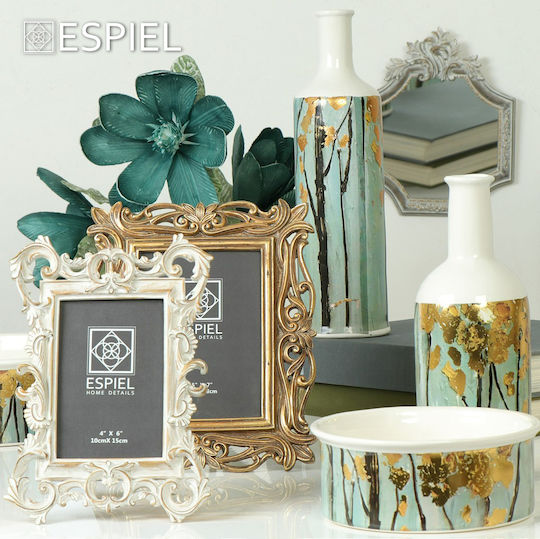 Espiel Golden Breeze Decorative Bowl Multicolour 20x20x8cm