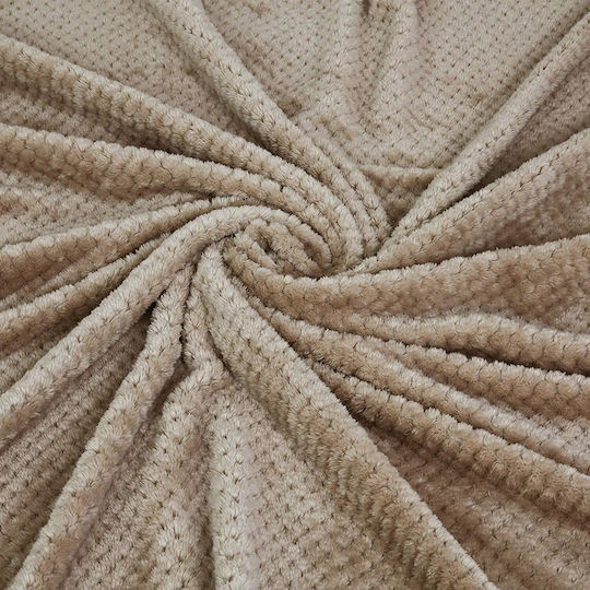 Ehome Fleece Blanket Double 220x240cm Beige 11 Gift Double Fleece Blanket PopCorn 220x240