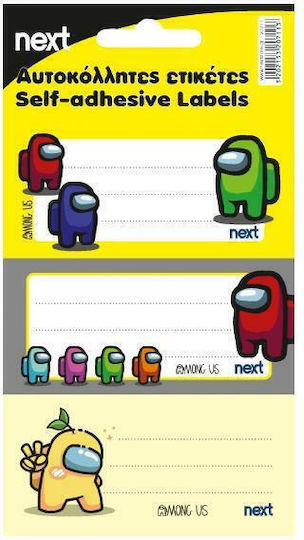 Next Among Us Etichete Pentru Caiete 8.5x4cm 30 Bucăți