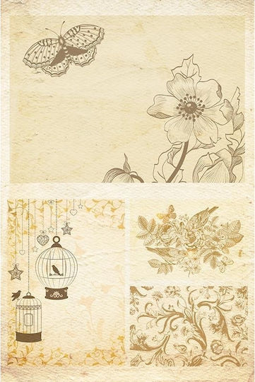 Next Хартия Decoupage "Vintage" Документи Декупаж 60гр 5бр