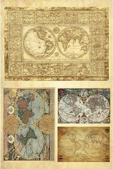 Next Hârtie Decoupage "Maps" Documente Decoupage 60gr 5buc