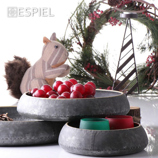 Espiel Χριστоулгенски свещи и свещници Метален Свещник Черен 37x8см.