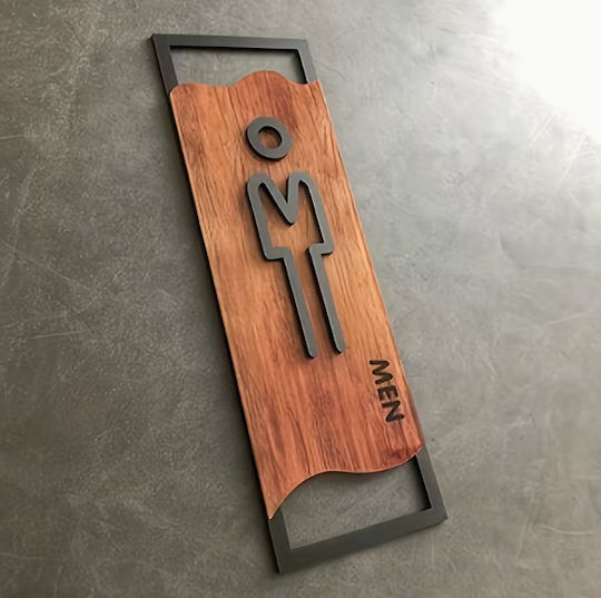 Πινακίδα Wc Ανδρών Γυναικών Σετ 8×20 Cm
