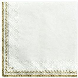 Goblet Party Napkins White 33 x 33 cm 1 Pack 20 Pieces