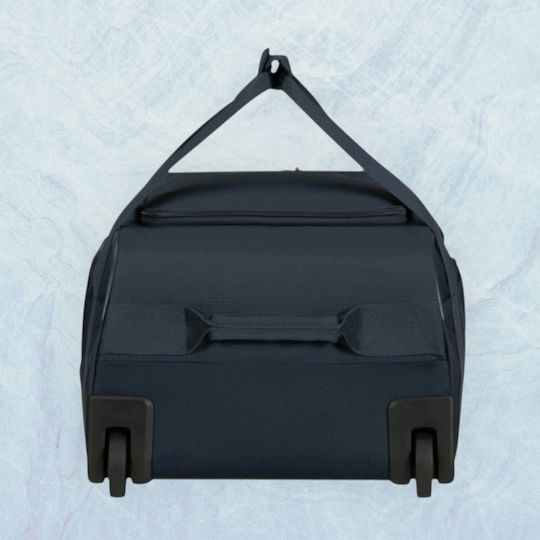 American Tourister Duffle S Сак Вояж 50лт Син с колела Текстилен Д55xШ25xВ35см.