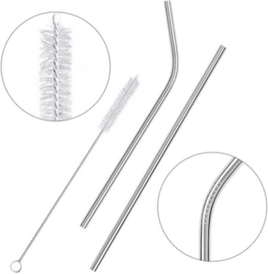 Scruffs & Tramps Straw Metal Silver with Brush 70701390 1pcs