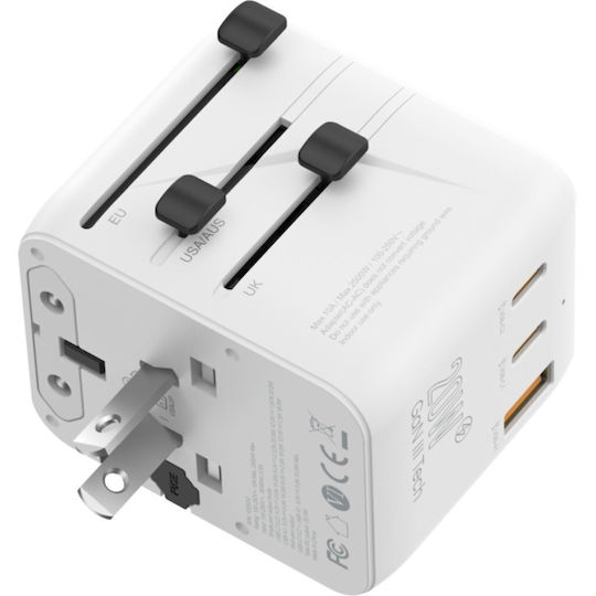 Boompods Φορτιστής Χωρίς Καλώδιο με 2 Θύρες USB-A και Θύρα USB-C 20W Power Delivery Λευκός (WLD20W)