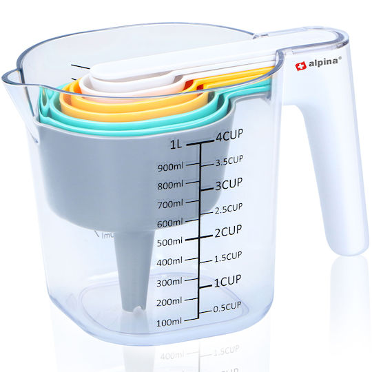 Bakaji Πλαστική Μεζούρα Κουζίνας 15ml 8τμχ