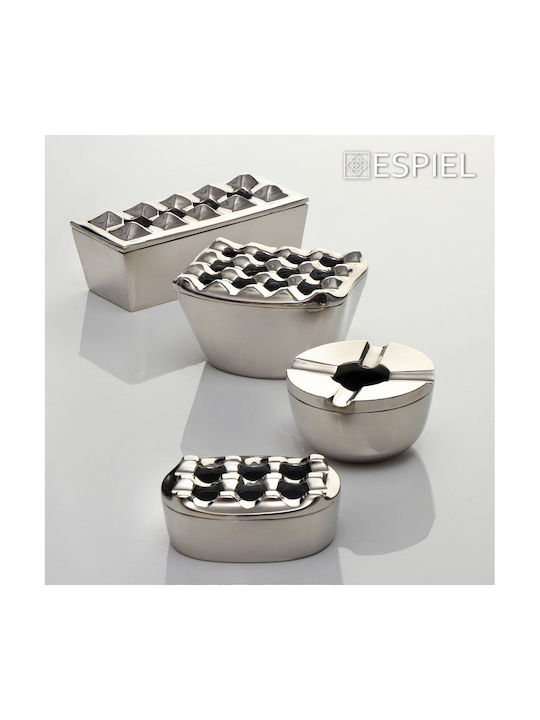 Espiel Ashtray Windproof / Cigar Metallic Silver 1pcs