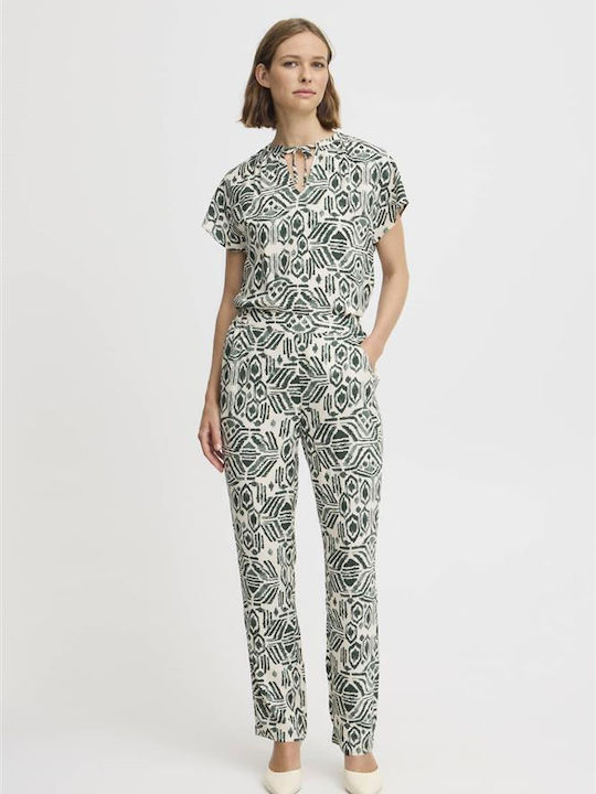 Damen Stoff Hose mit Gummizug Embrime