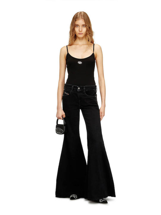 Women's Jean Pants Flared Black