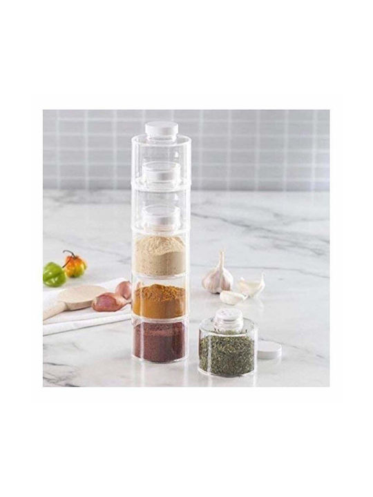 Plastic Tabletop Spice Jar White 12pcs