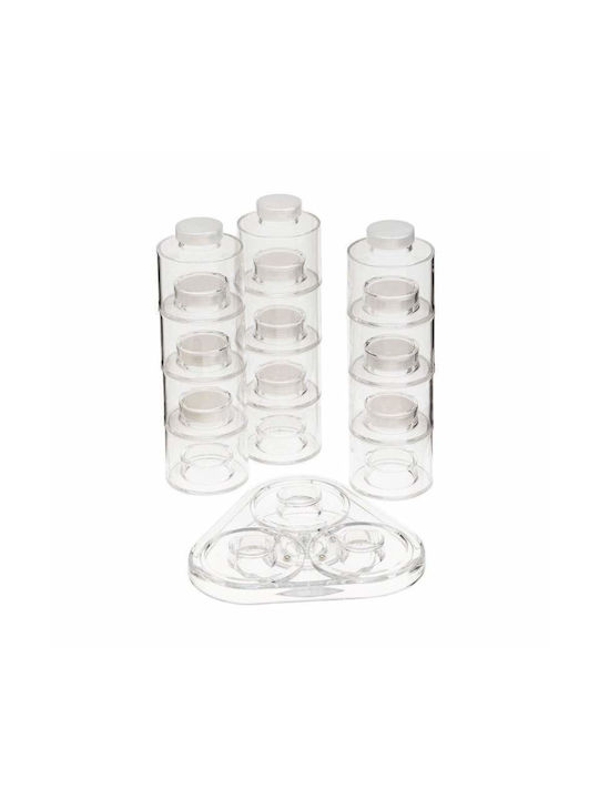 Plastic Tabletop Spice Jar White 12pcs