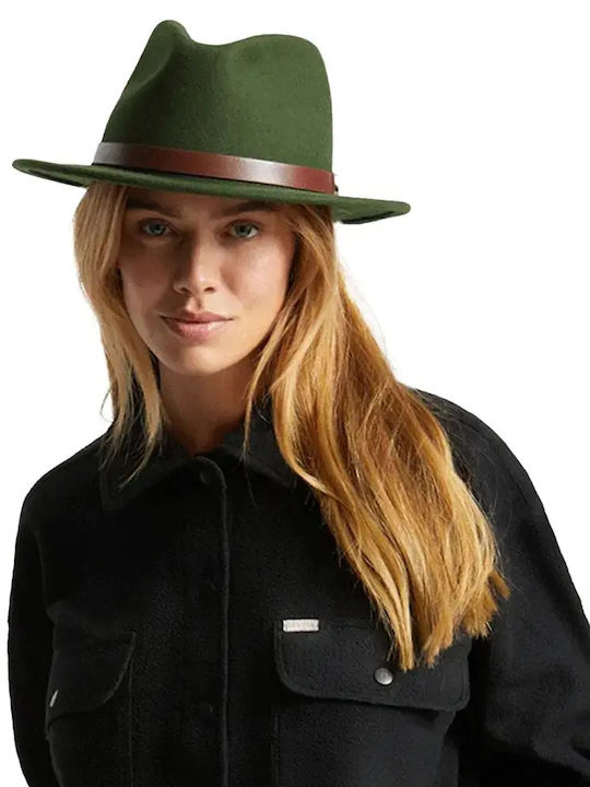 Brixton Wool Women's Fedora Hat Messer Green
