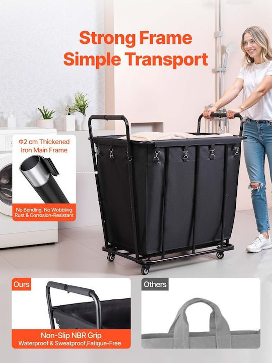 Vevor Laundry Basket Metallic Black