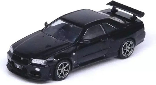 Machetă Auto Nissan Skyline GT-R R34 V-Spec Negru Scara 1:64 Inno64