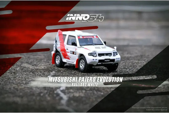 Machetă Auto Mitsubishi Pajero Evolution Ralliart Alb Scara 1:64 Inno64
