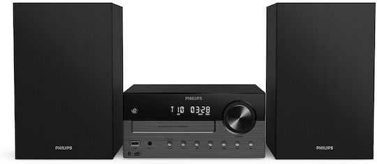 Philips Ηχοσύστημα 2.0 Micro Music System TAM4505M2/12 60W με CD Player και Bluetooth Μαύρο
