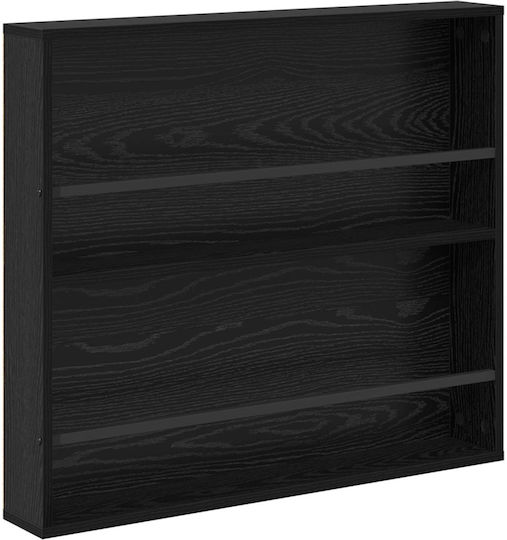 vidaXL Magazine File Organizer Wooden Black 12x70x80cm.