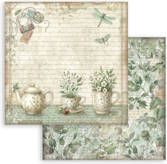 Χαρτιά Scrapbooking 10τεμ 30.5×30.5cm Stamperia Herbarium Silvae
