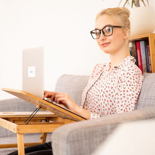 Relaxdays Τραπεζάκι για Laptop έως 17" Μπεζ 10022219