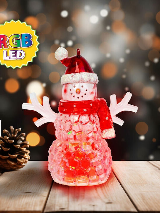 Om De Zăpadă De Crăciun Led Roșu Rgb Led 9 X 8 X 5 Cm